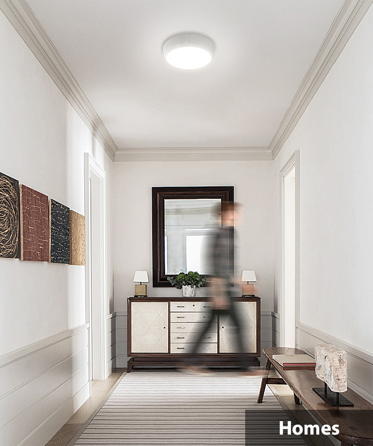 Toppo Modern 2D Design Semi-flush Mount Ip65 Ceiling Light Round Emergency Bulkhead Light Led Bathroom Ceiling Light