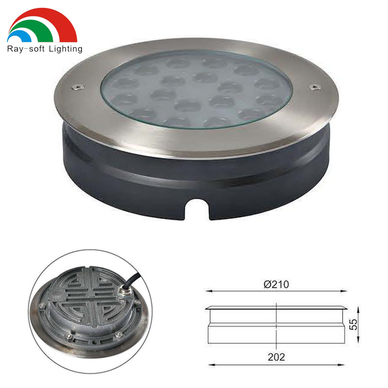 Recessed Ultra-Thin LED Ground Light Outdoor Waterproof Park Square Step Lawn Courtyard Inground Lighting
