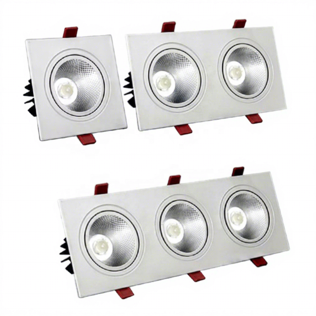 Competitive Price Square Spotlight Anti Glare LED Recessed Ceiling Adjustable Lamp Spot Lights Frame CCT Change Smart Downlight