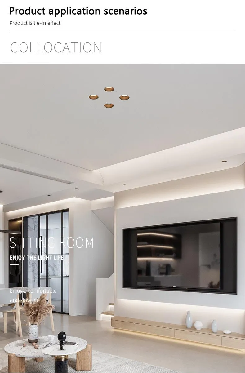 Ceiling Recessed 7W 10W 15W Ultra-Thin Frameless Spotlight LED Downlight