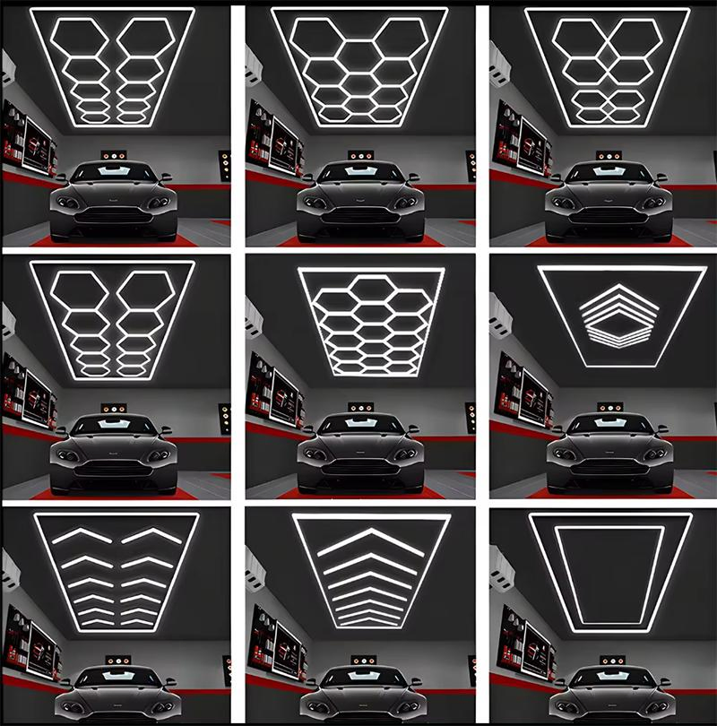 Honeycomb LED Bathroom Light IP65 Waterproof Ceiling Panel Hexagonal LED Light