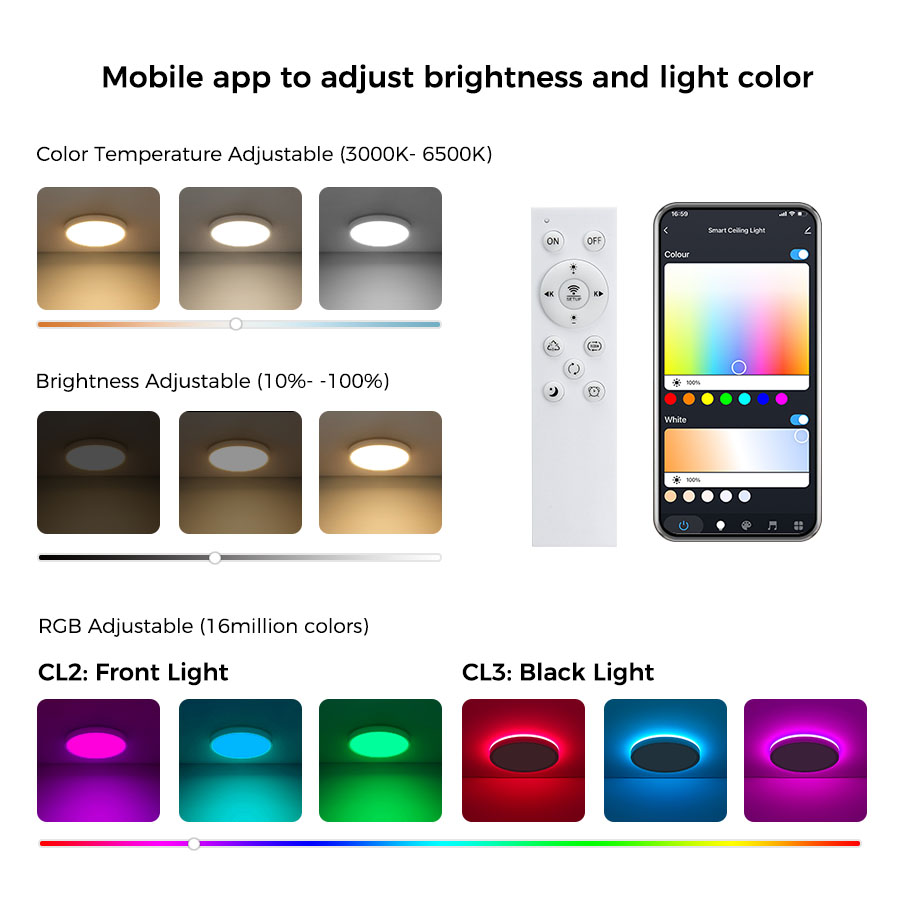 Smart LED Ceiling Light Control