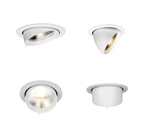 Anti Glare Flicker Free Recessed COB 30W LED Gimbal Downlight Product Details
