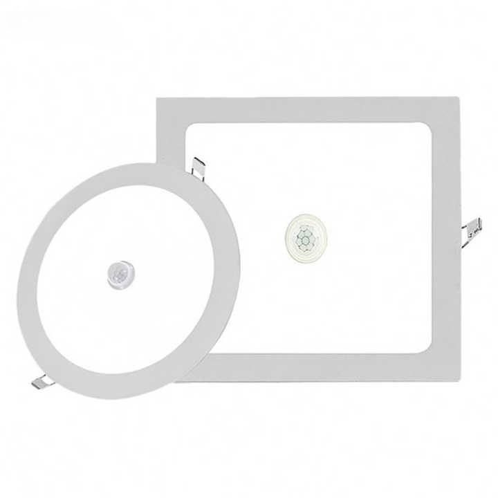 High Quality PIR Motion Sensor LED Ceiling Light 18W Trio Color Temperature Recessed Panel Downlight