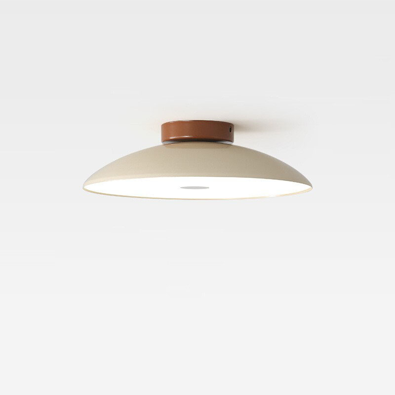 Modern Nordic Cream LED Semi-Flush Mount Ceiling Light Fixture for Aisle Hallway Bedroom