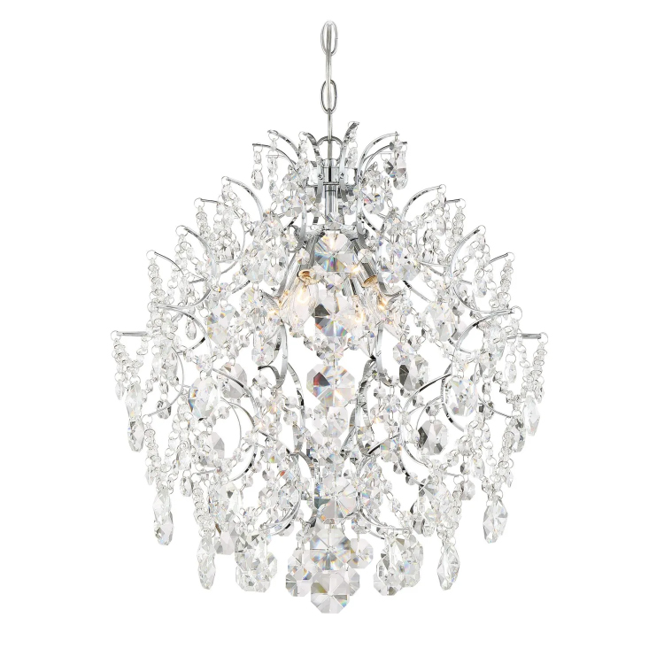Nordic Ceiling Light Design American Design 4-Light Semi Flush Mount Chandelier for Living Room