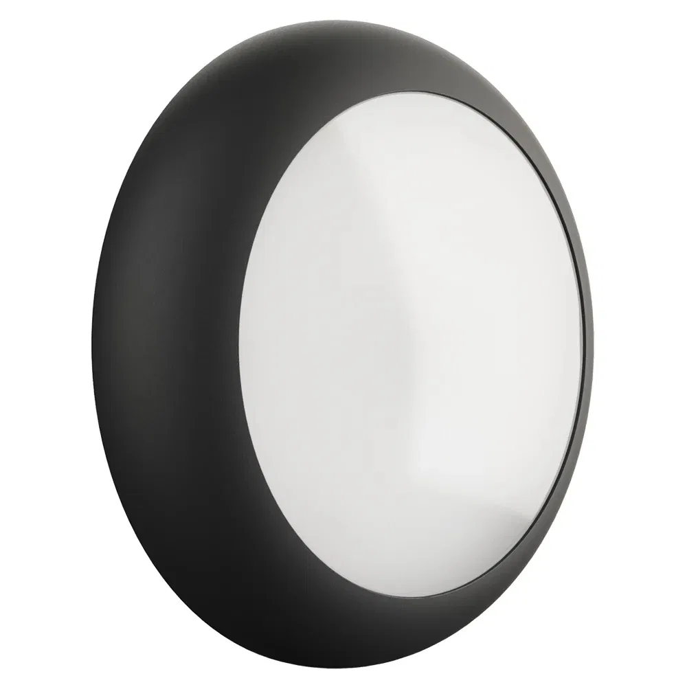 3CCT Easy Install Outdoor and Indoor Round/ Oval LED Bulkhead Wall/Ceiling Light with Motion Sensor or Emergency Kit IP65 Ik08 12W 18W 24W Changeable CE Ukca