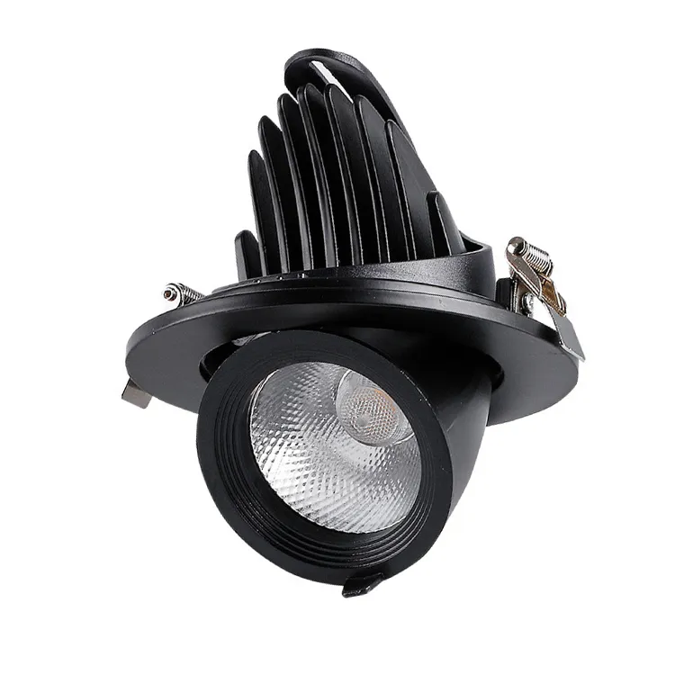 Indoor Retail Lights Aluminum Recessed LED Gimbal Down Light Recessed Ceiling Downlight