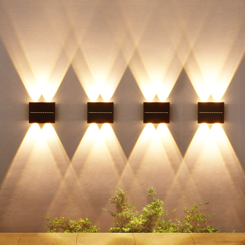 Hot Sale Outdoor Solar Powered Fence Wall Mount Lights up and Down LED Wall Lamp up Down Porch
