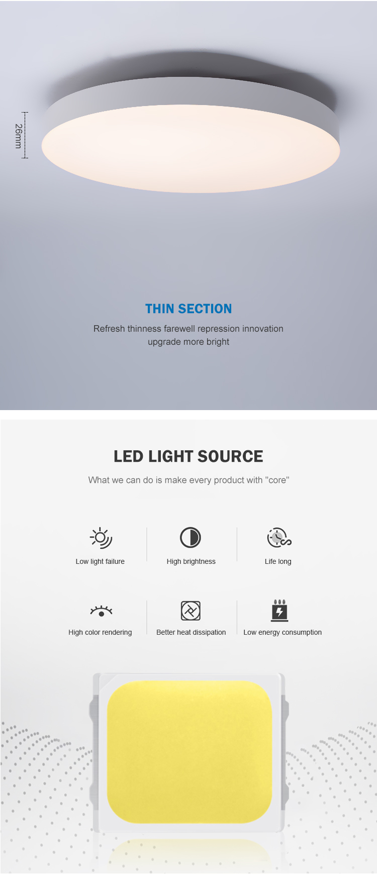 Customized Living Room Bedroom Dimmable Lighting Detail 2