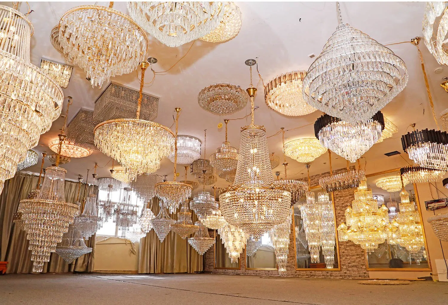Villa Minimalist Staircases Modern Chandelier Indoor High Ceiling Gold Lamps