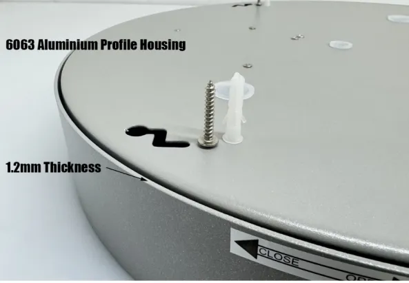 IP65 Waterproof Suspended Recessed Mounted LED Round Ceiling Light for Bathroom Balcony