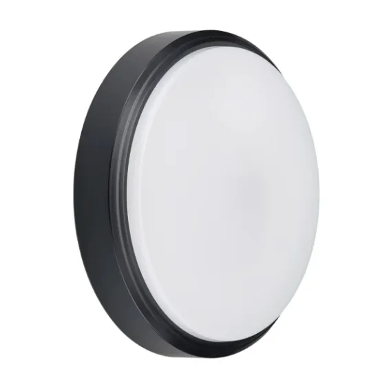 12watt Oval White LED Outdoor Ceiling Lamp with Motion Sensor Natural Light 4000K