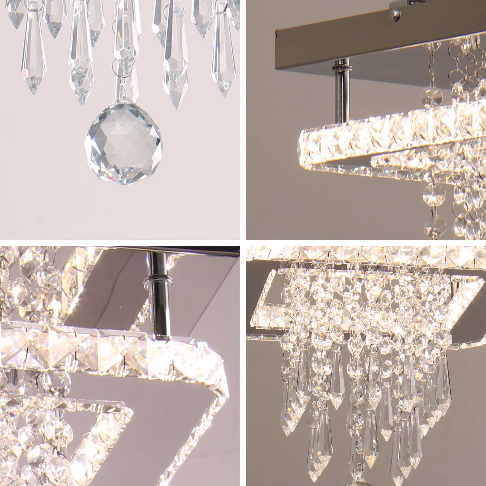 Decor Chandelier Ceiling Lights Smart for Home Kitchen or Living Room K9 Crystal Luxury LED Lamp