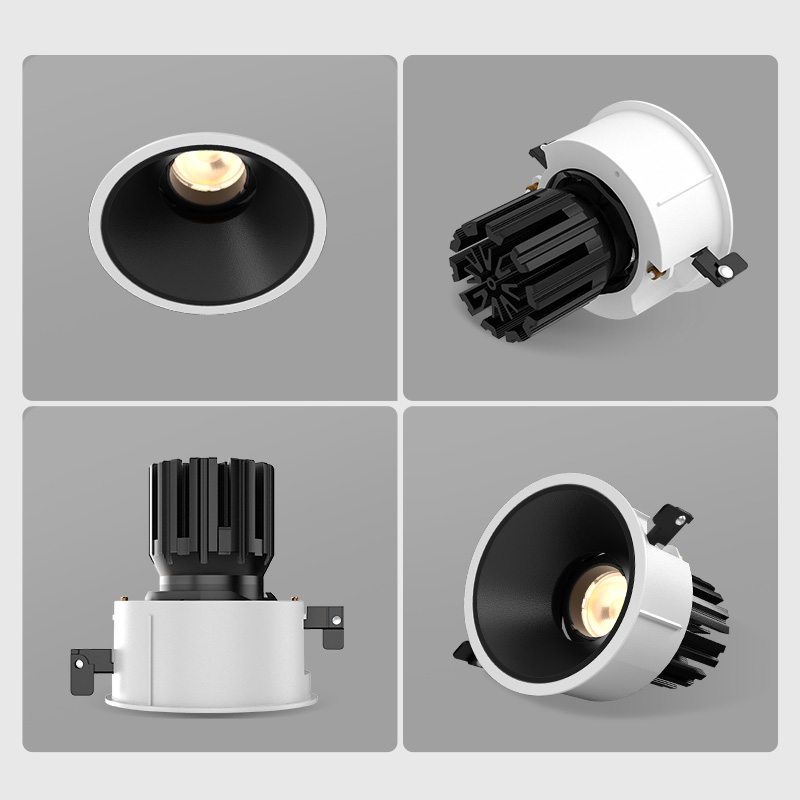 XRZLux 15W Dimmable CCT Change LED Smart Recessed Downlight Modern Anti-Glare ETL Ceiling Spotlight Hotel COB Spot Light