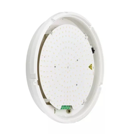 12watt Oval White LED Outdoor Ceiling Lamp with Motion Sensor Natural Light 4000K