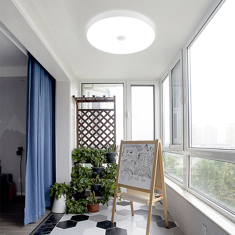 Industrial LED Light 110V 220V Smart PIR Sensor Lighting Modern LED Ceiling Lamp 18W 24W Motion Sensor LED Ceiling Lights