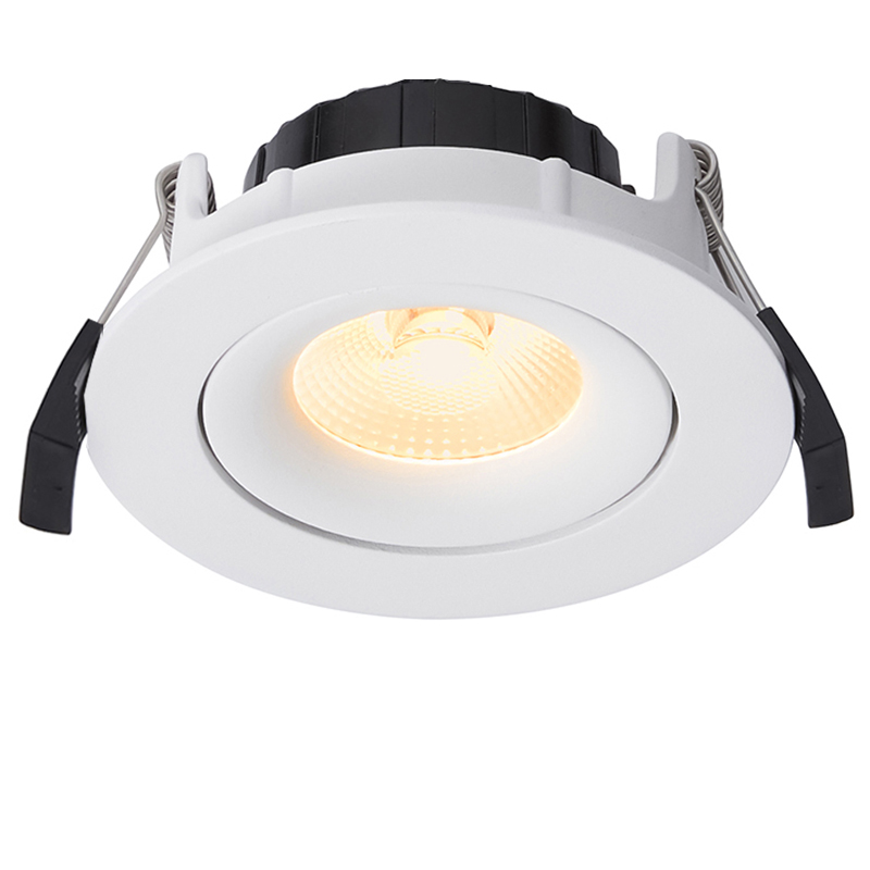 8W LED Dimmable Spotlight Modern 4 Inch 83MM Cut Out Downlight Aluminum IP44 Rating Recessed Ceiling Spot Light for Living Room