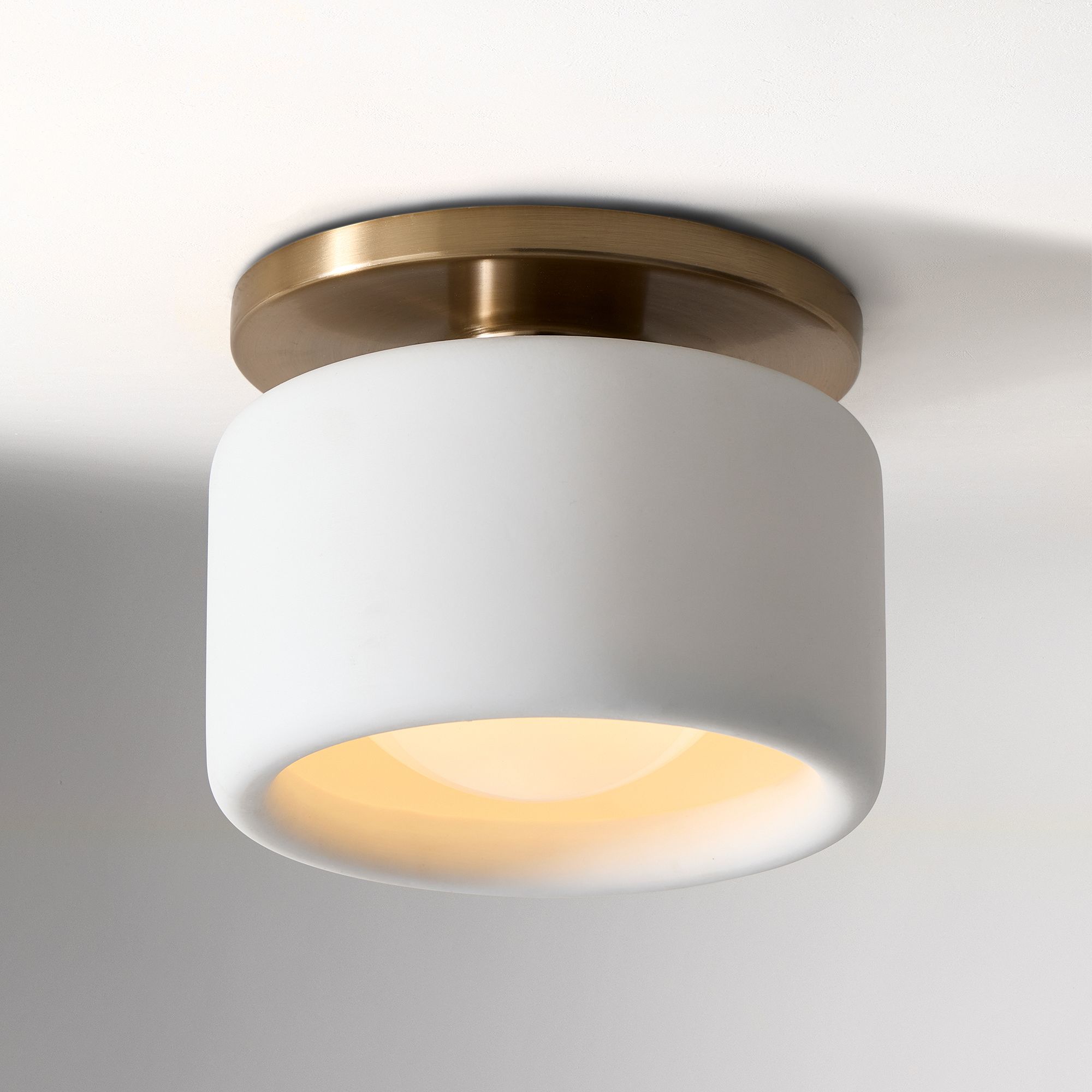 Simig Lighting Minimalist Anders Porcelain Semi-Flush Mount Aura Modern Ceiling Light
