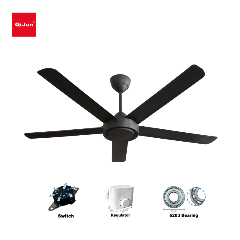 CE 56 Inch 5 Blades Dimmable Led Bulb Lighting Ceiling Fan With Light And Remote