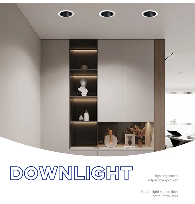 Ultra-Thin LED Recessed Downlight] High CRI 90+, Dimmable Energy-Saving Lighting, Suitable for Home/Commercial Use