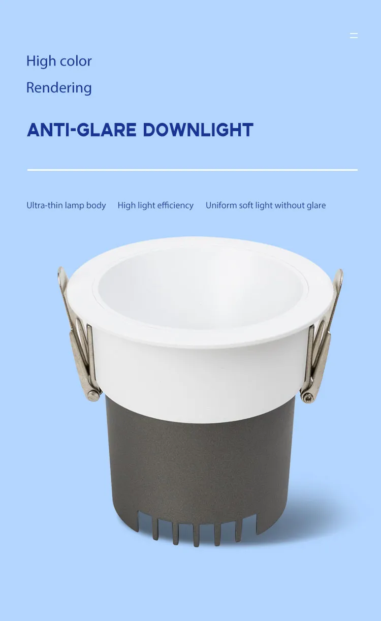 Ultra-Thin LED Recessed Downlight] High CRI 90+, Dimmable Energy-Saving Lighting, Suitable for Home/Commercial Use