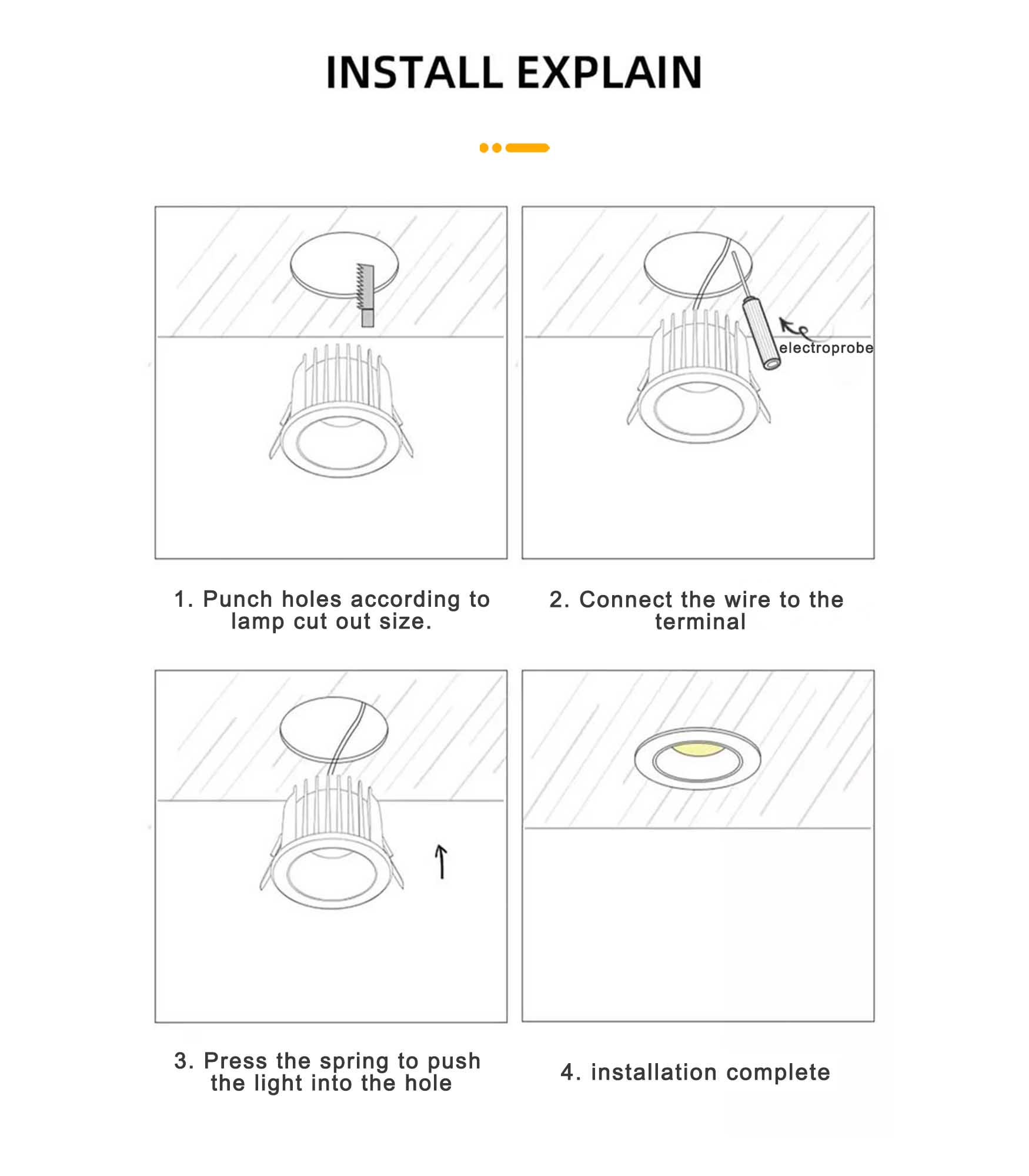 Modern Interior Spot Lighting Layout