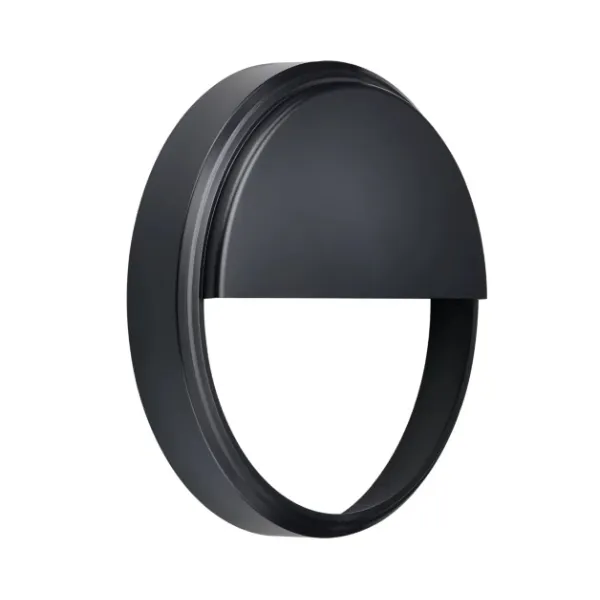 12watt Oval White LED Outdoor Ceiling Lamp with Motion Sensor Natural Light 4000K