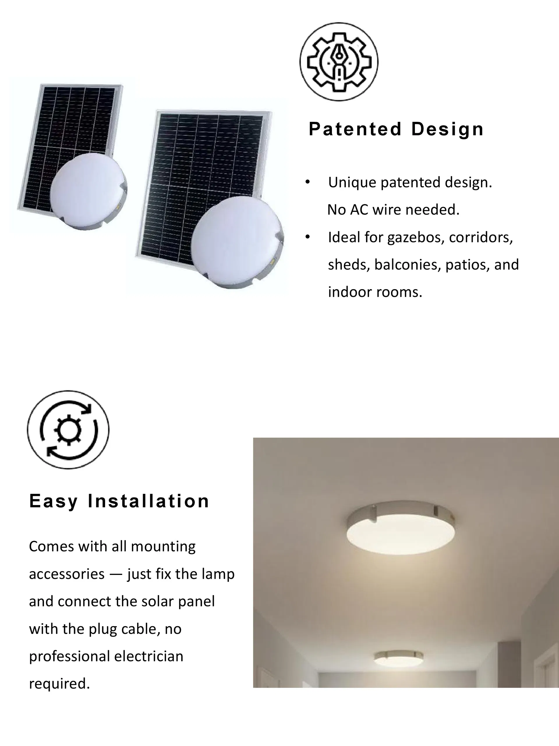 Solar LED Ceiling Light