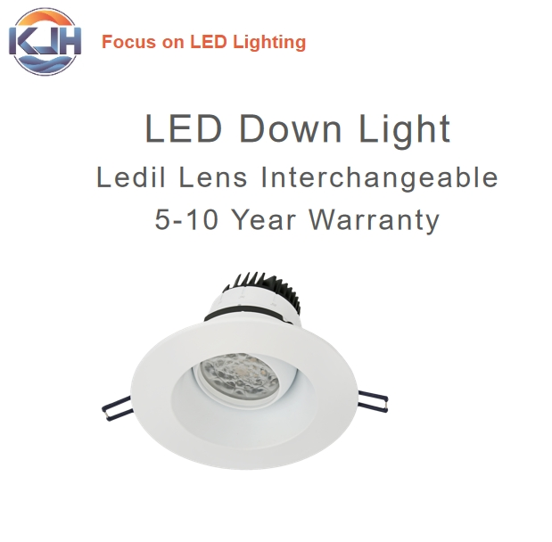 LED COB Lighting 5CCT 12W 15W 18W Adjustable Recessed Ceiling Light Dimmable LED Downlight Directional Round Gimbal Smart Rgbcw Low Glare CRI90+ Factory Price