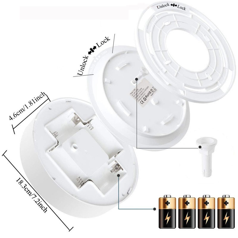 Energy Saving 4D Battery Indoor Motion Sensor Ceiling LED Lighting Home Decorative Wardrobe Kitchen Under Sensor Cabinet Lamp Quality PIR Sensor Light