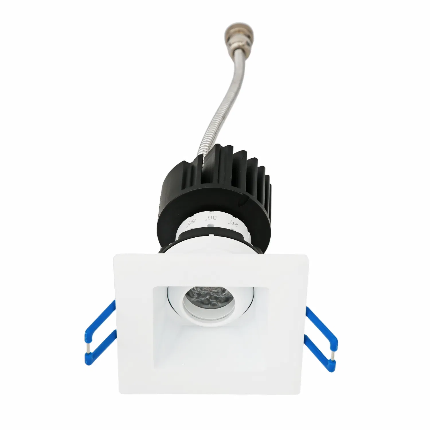 COB Lighting LED Downlights Recessed Ceiling Square Gimbal Directional Dimmable Hotel Lights IP54 Rgbcw Low Glare CE EMC Elt Certified