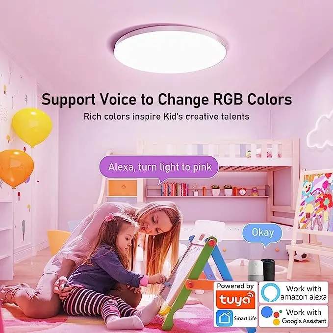 Modern Acrylic Tuya Smart RGBCW Ceiling Light