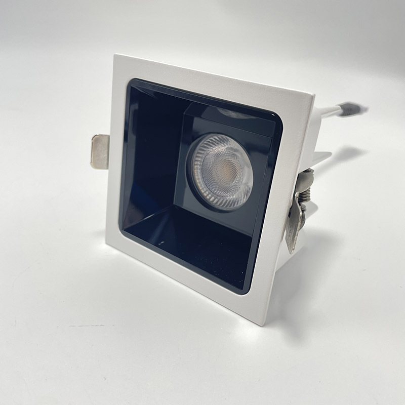 IP65 Waterproof Recessed Square LED Downlight in White Black Color for Bathroom