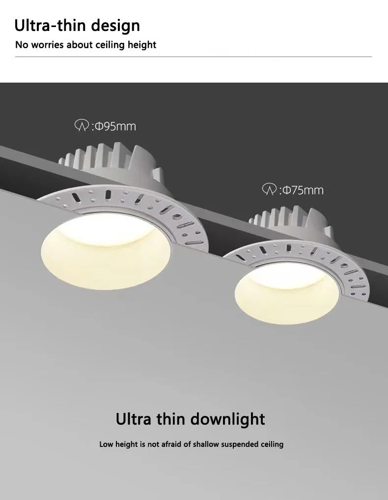 Ceiling Recessed 7W 10W 15W Ultra-Thin Frameless Spotlight LED Downlight