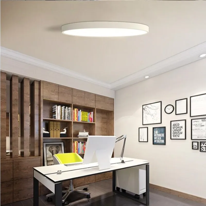 Modern Smart 15W LED Ceiling Light Fixture Ultra-Thin 3CCT Stepless Dimming with Remote Control for Home Office Lighting