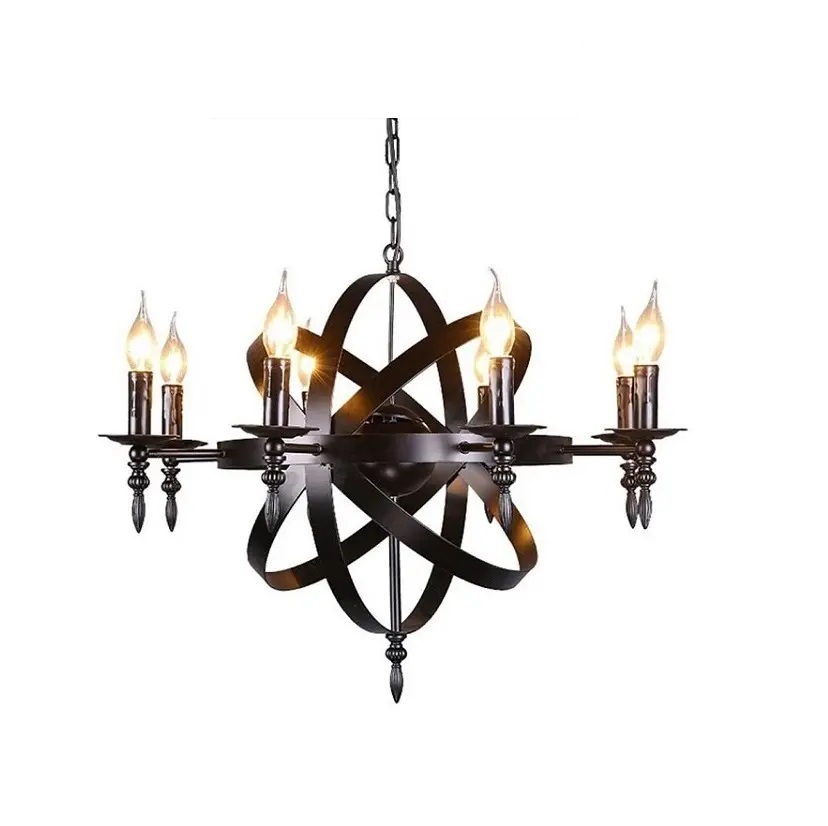 Chandelier Semi Flush Mount Ceiling Light Fixture Mid Century Vintage Industrial Handmade by Antique World Overseas