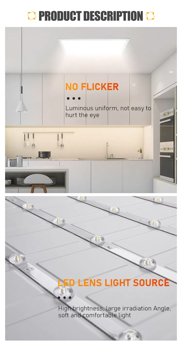 LED Panel Light 85-265V 72W LED Ceiling Square Recessed Ultra Thin Ceiling Lamp 2835 SMD Lighting