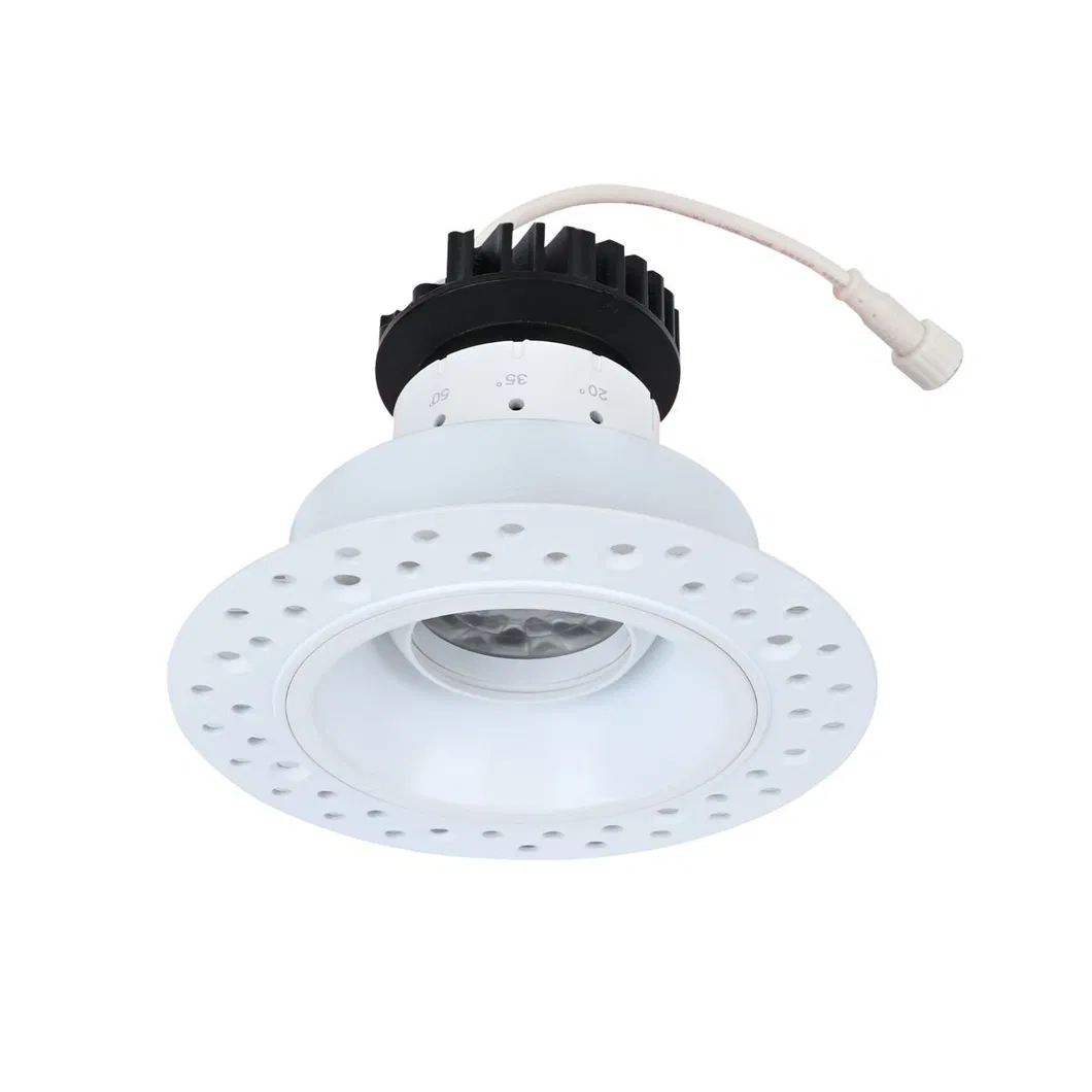 COB Lighting LED Downlights Recessed Ceiling Square Gimbal Directional Dimmable Hotel Lights IP54 Rgbcw Low Glare CE EMC Elt Certified