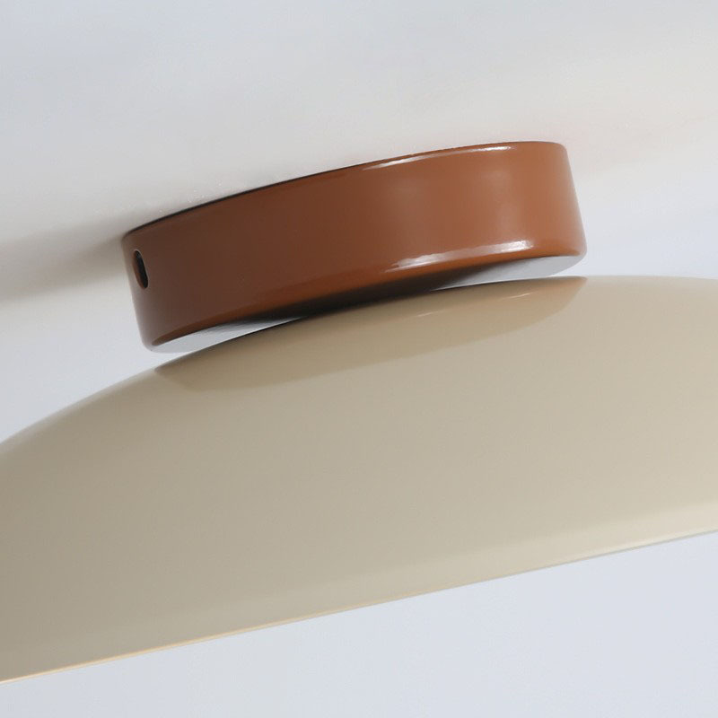 Modern Nordic Cream LED Semi-Flush Mount Ceiling Light Fixture for Aisle Hallway Bedroom
