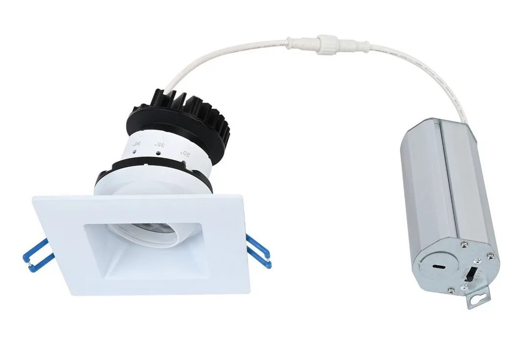 COB Lighting LED Downlights Recessed Ceiling Square Gimbal Directional Dimmable Hotel Lights IP54 Rgbcw Low Glare CE EMC Elt Certified