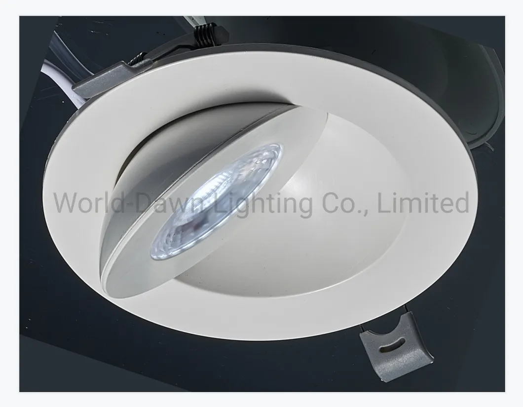 Round Shape LED Ceiling Lights 7W Gimbal Lighting Recessed LED Panel Light
