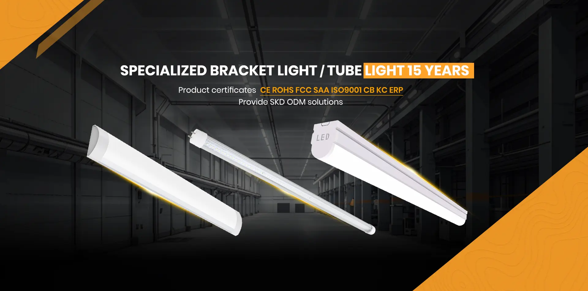 Impact-resistant PC full-plastic IP65 IK08 LED batten light