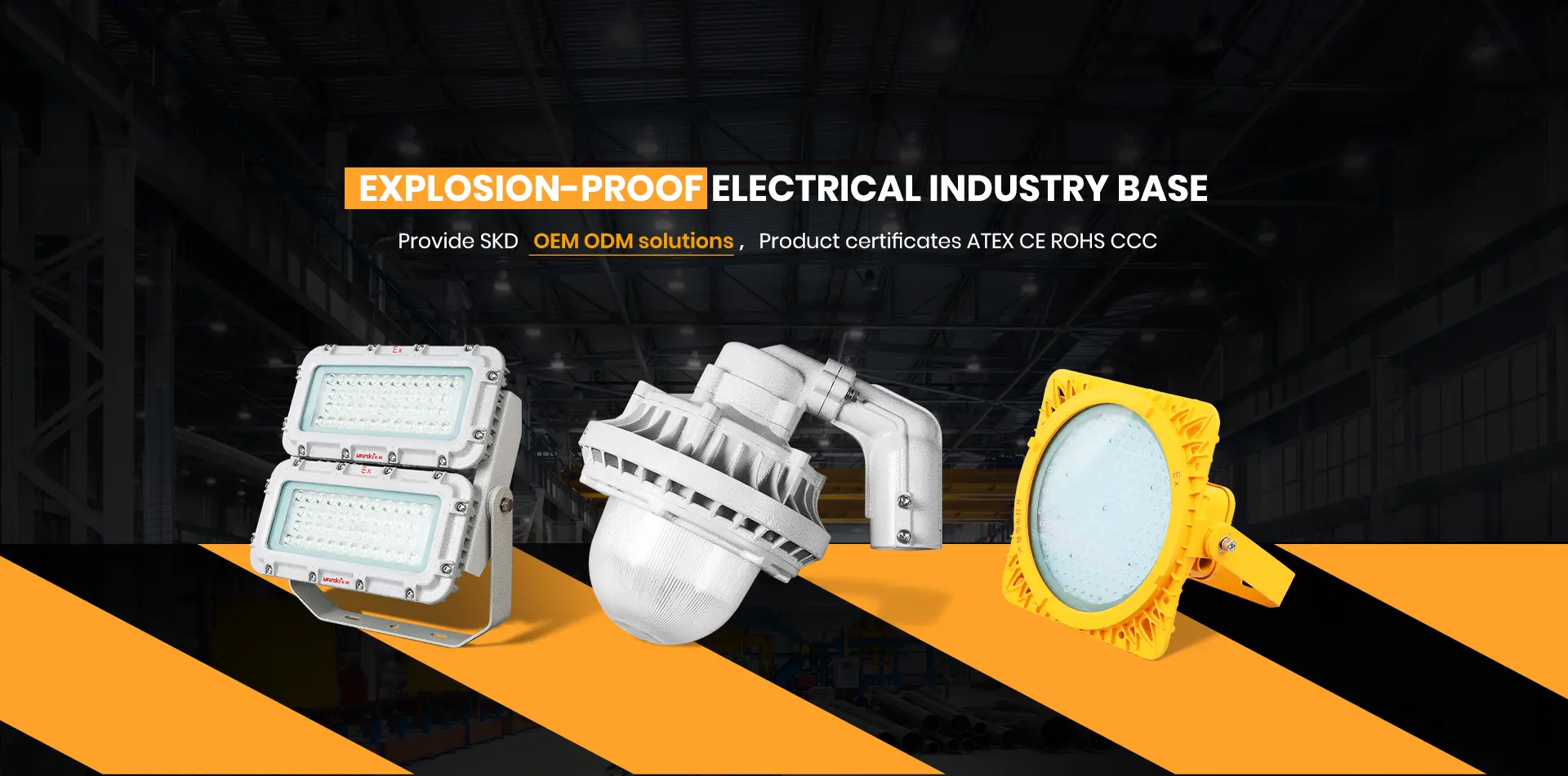 Waterproof LED industrial luminaire by Scoden for harsh and wet environments