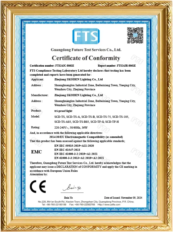 Scoden Lighting Quality System Certificate 01