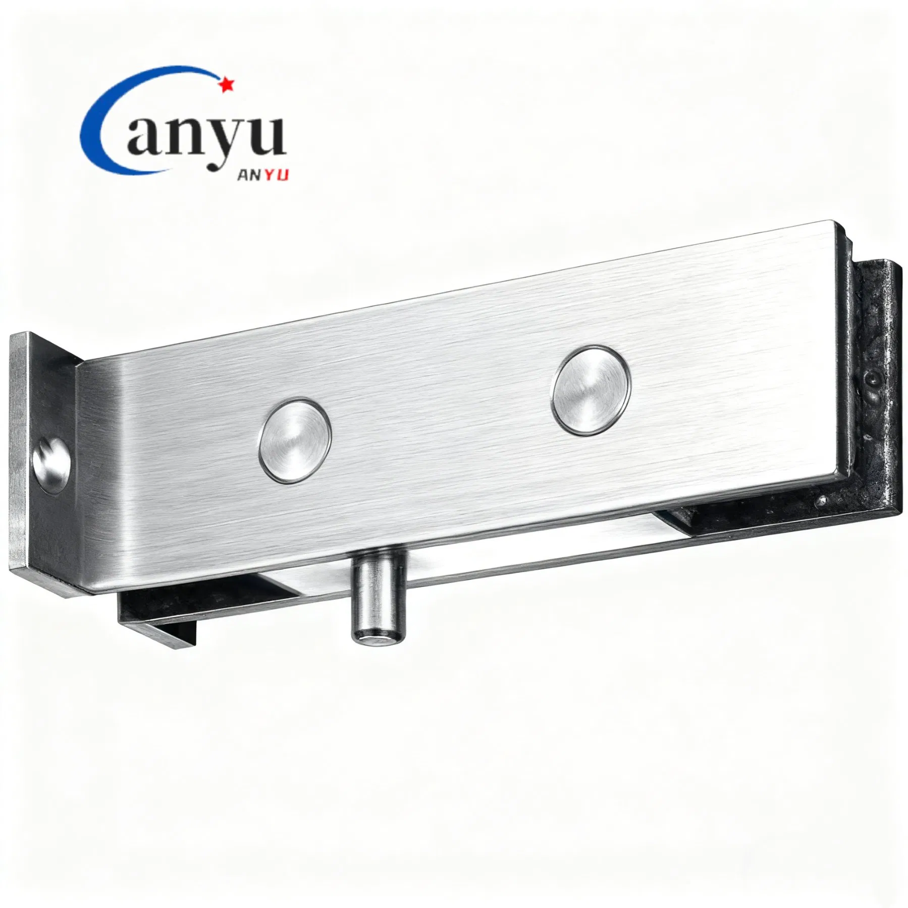 Heavy Duty Frameless Door Square Latch Center Lock Glass Patch Fitting Glass Door Fitting