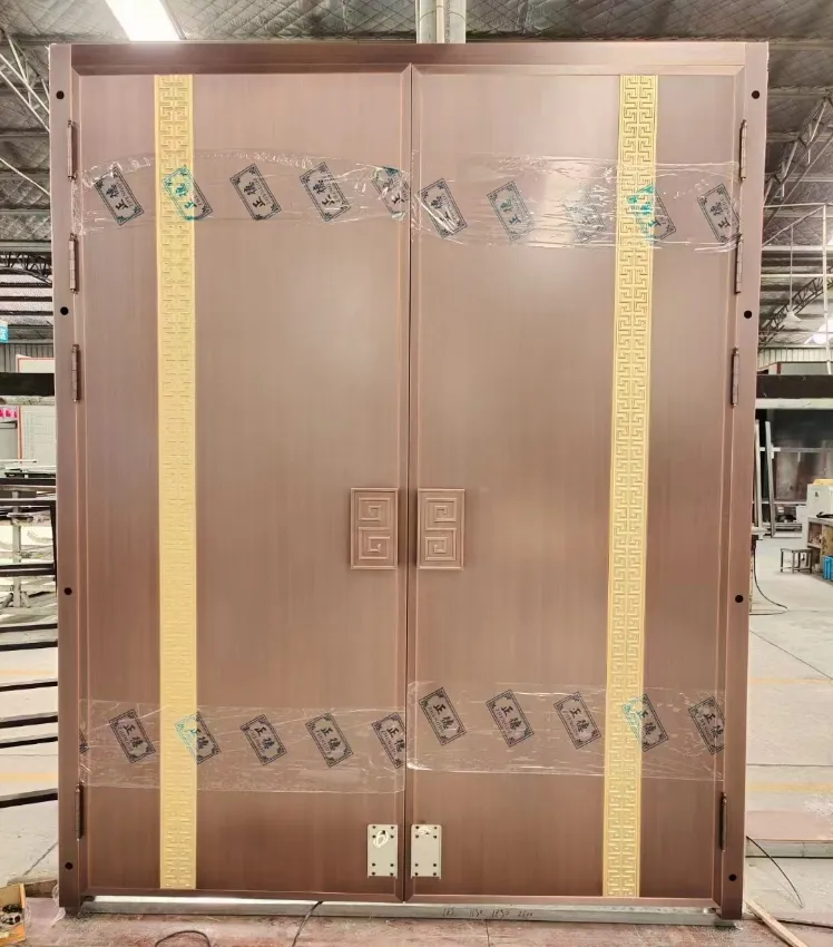 Black Metal Steel Entry Door