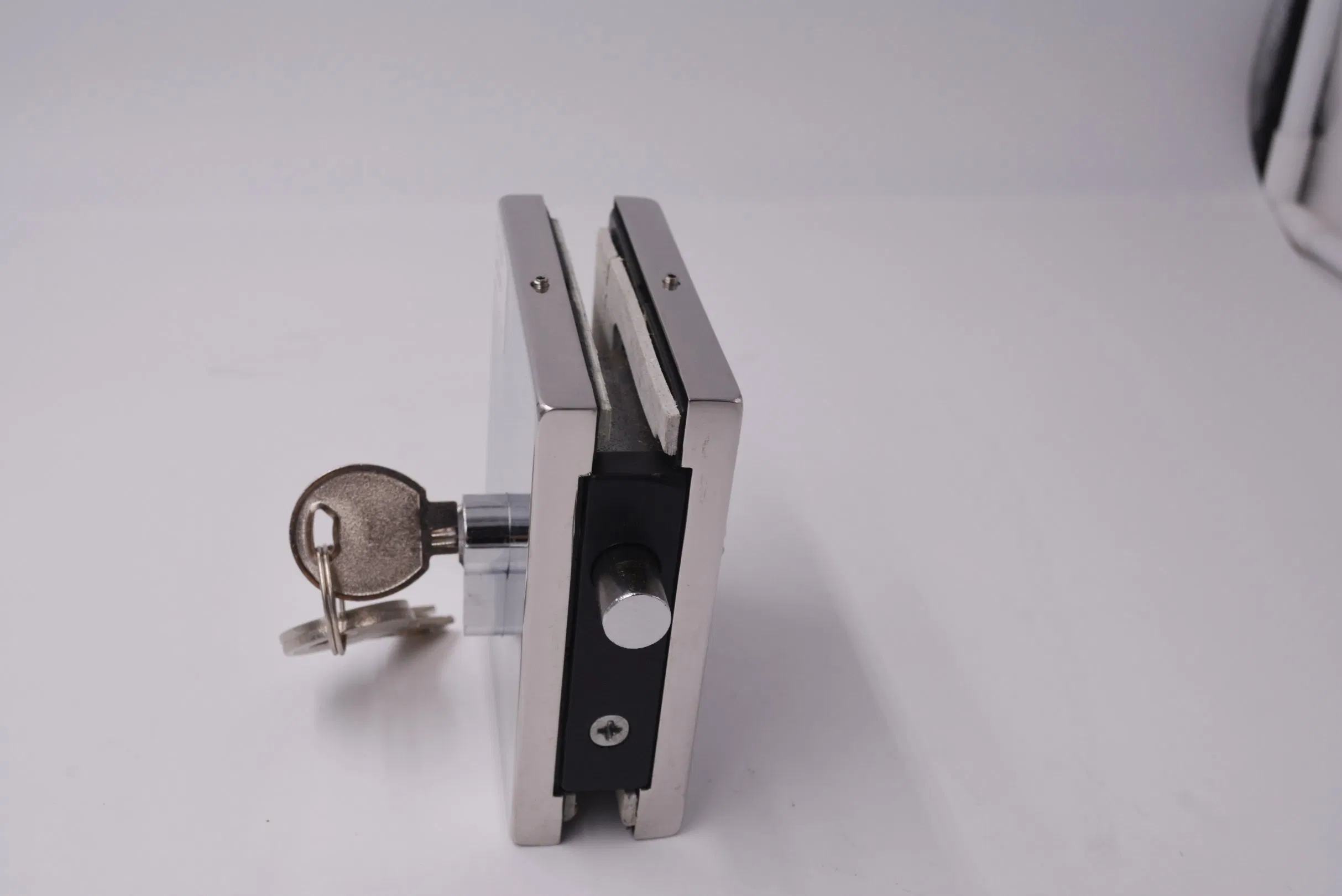 Keyi Metal V-522b Stainless Steel 304 Frameless Glass Door Patch Fitting Square Glass Lock