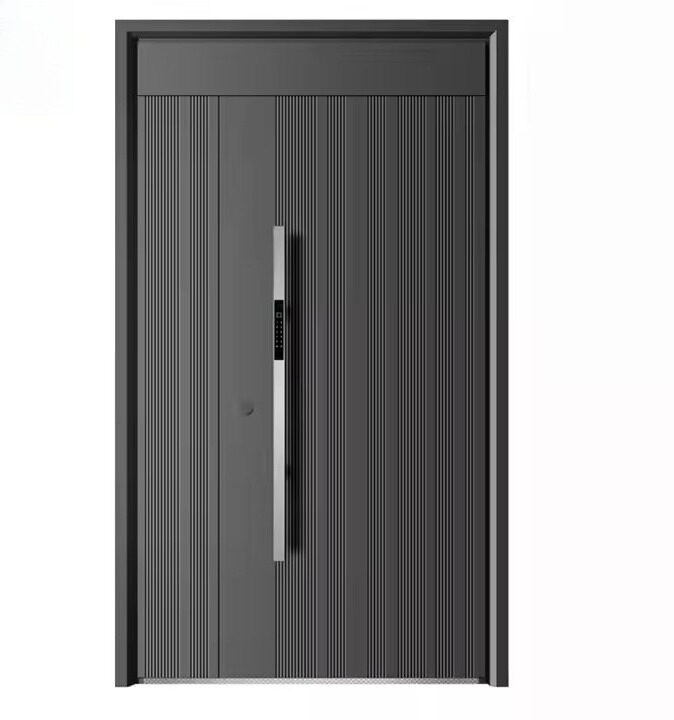European Luxury Metal Lines Blue All Steel Thicken Soundproof Interior Metal Entry Door Turkish Door Studio Private Cinema Door