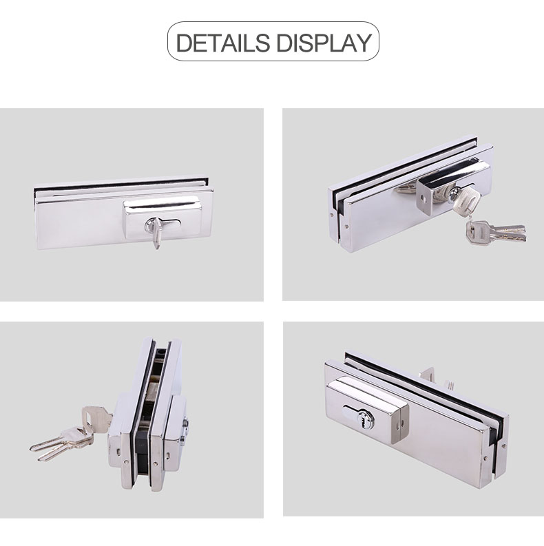 Aluminum Alloy Frameless Glass Door Hardware Patch Fitting Lock Patch